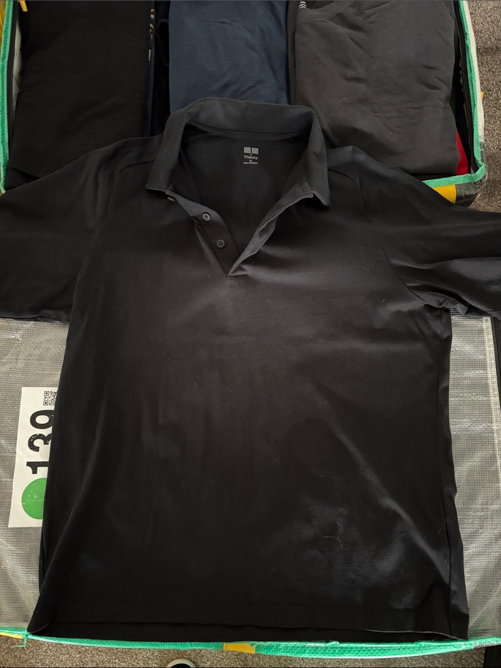 Uniqlo /TheoryMen's Black Polo Shirt - Minimalist Collared Tee